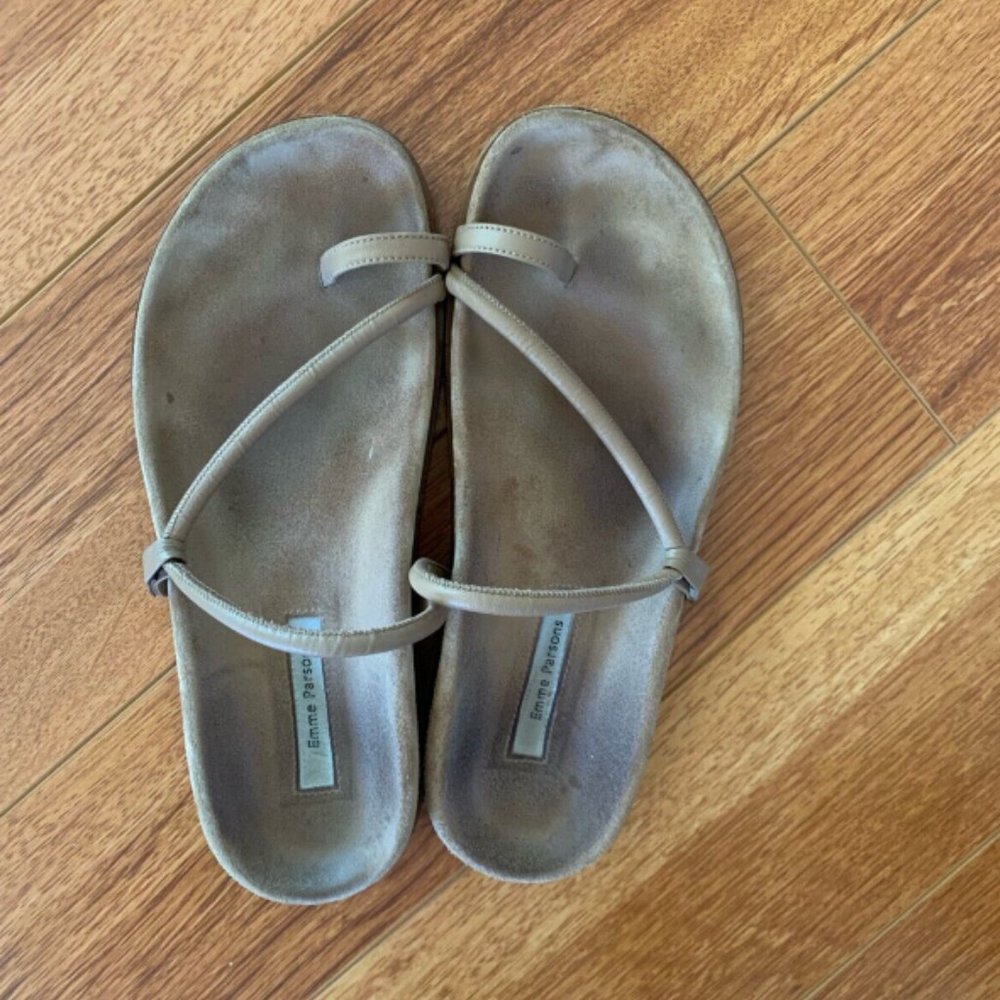 Emme Parsons Bari Size 38 Sandal Beige, Leather and Suede. 7.5/8 US